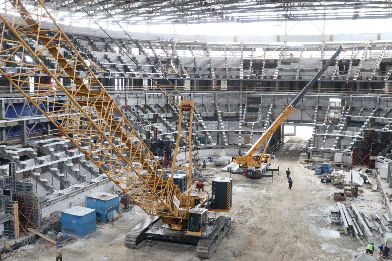 Монтаж конструкций каркаса Ледовой арены завершен в Нижнем Новгороде - фото 1