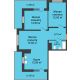 3 комнатная квартира 63,2 м² в ЖК Грани, дом Литер 3 - планировка