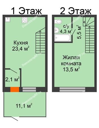 1 комнатная квартира 60,22 м² в ЖК Андерсен парк, дом ГП-5