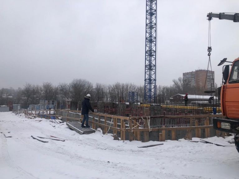 Первый этаж дома ЖК «Квартет» начали строить  в Нижнем Новгороде