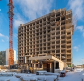 Ход строительства дома 1 в ЖК Сэтл ЛОФТ -