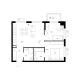 2 комнатная квартира 52,7 м² в ЖК Савин парк, дом корпус 9 - планировка