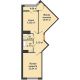 2 комнатная квартира 66,3 м² в ЖК Сердце, дом 1 - планировка
