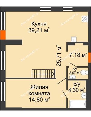 2 комнатная квартира 93,27 м² в ЖК DOK (ДОК), дом ГП-1.2