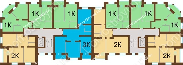 Планировка 2 этажа в доме № 2 в ЖК Парк Горького
