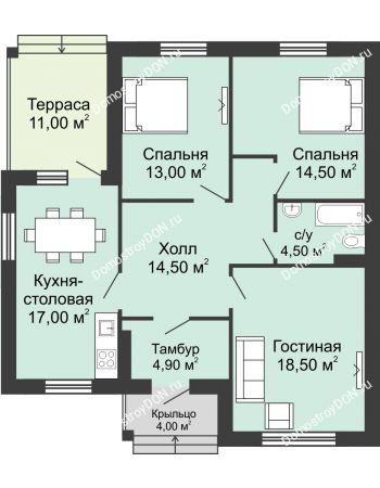 3 комнатный коттедж 94,45 м² - КП Щепкин Союз