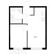1 комнатная квартира 32,5 м² в ЖК Савин парк, дом корпус 8 - планировка