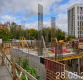 Ход строительства дома 1 в ЖК Вэйвер -