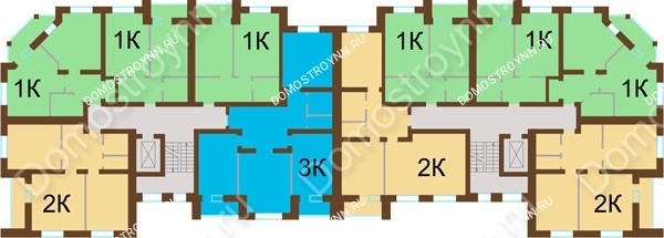 Планировка 6 этажа в доме № 2 в ЖК Парк Горького