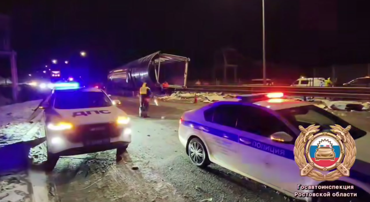 На трассе М-4 «Дон» организовали объезд для автобусов после обрушения моста - фото 1