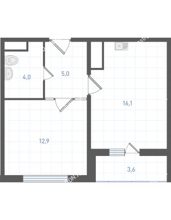 1 комнатная квартира 39,6 м² в ЖК Левенцовка парк, дом Корпус 8-12.2