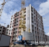 Ход строительства дома № 57, 1 этап, секция 1,2 в ЖК Перемена -