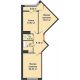 2 комнатная квартира 66,3 м² в ЖК Сердце, дом 1 - планировка