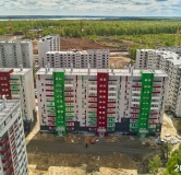 Ход строительства дома 9 в ЖК Вишневая Горка -