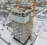 Ход строительства дома 1 в ЖК Пайер -